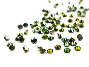 เครื่องประดับเพชรกลมสีเขียวแฟนซีสำหรับธรรมชาติเพชรแบบหลวมอินเดีย1.5มม. ถึง2มม. - Product Image 2