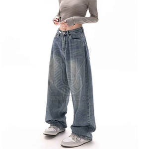 Pantalones Vaqueros Holgados de Verano Casuales Personalizados de Alta Calidad para Mujer, Color Sólido, Cómodos - Product Image 3