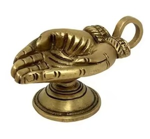 Lampe à huile Diya en laiton traditionnel indien or décor pour Diwali Temple Pooja maison fête spirituelle décoration - Product Image 5