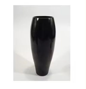 Prix le plus bas couleur noire Restaurant & Villa décoration Pot de fleur sol décoratif nouvelle conception martelé Vase à fleurs - Product Image 6