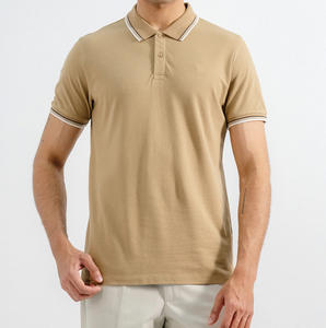 Logo personnalisé, votre propre marque, col montant uni pour chemise, manches courtes, polyester, séchage rapide, écologique, respirant, vêtements de plein air pour hommes - Product Image 1