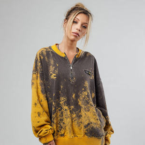 Tie Dye Acid <b>Wash</b> Winter Drop Shoulder Sublimation Oversized <b>Women's</b> Sweatshirt - Product Image 3