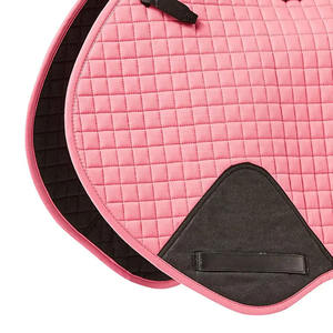 Almohadilla de Doma de Lujo en Satén con Ribete de Terciopelo y Bordado Metálico, Almohadilla de Equitación para Exhibiciones Profesionales de Caballos - Product Image 3