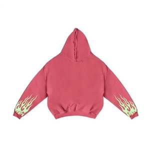 Nuevo Conjunto de Chándal Holgado de Moda para Hombre: Pantalones Acampanados y Sudadera Oversize con Estampado de Llama Hip Hop Personalizado de Gran Gramaje - Product Image 2