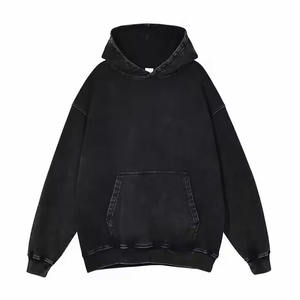 เสื้อฮู้ดล้างหินสำหรับผู้ชายเสื้อฮู้ดล้างกรดแบบวินเทจ - Product Image 3