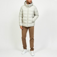 Nouvelle arrivée, veste bomber matelassée décontractée d'hiver pour hommes, grande taille, à capuche, fermeture éclair, tricotée, écologique, réversible, fabriquée au Bangladesh