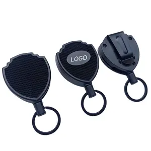 Porte-clés rétractable robuste avec clip de ceinture Bobine d'insigne rétractable Porte-badge rétractable Pêche à la mouche Rétracteur Zinger