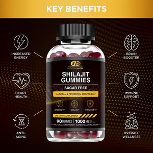 Gomitas de suplementos herbales modernas para el bienestar diario, polvo de Shilajit conveniente, vitalidad de energía inmune sabrosa salvaje - Product Image 1