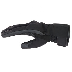 Gants de moto en cuir noir avec surpiqûres blanches, style long, compatibles écran tactile, pour course automobile, Cafe Racer, sécurité, pour motards - Product Image 4