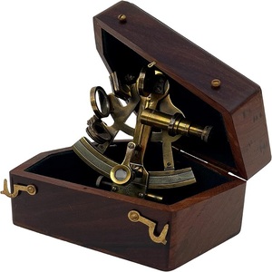 1917 Cổ <span class=keywords><strong>Kelvin</strong></span> & Hughes Sextant Handmade 4 \ "Thời Trung Cổ Brass Mô Hình Với Hộp Gỗ Bronze Kim Loại Thủ Công RJ Thủ Công Mỹ Nghệ Cửa Hàng - Product Image 3
