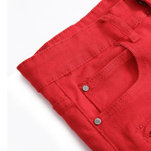 Pantalones Cortos Vaqueros Casuales de Verano para Hombre, Diseño Personalizado, Color, Cintura Alta, Ecológicos, Acabado Desgastado, Tejido Transpirable de Spandex/Algodón - Product Image 3