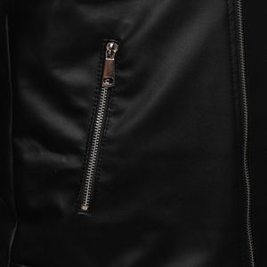 Chaqueta de Cuero para Hombre, Corte Entallado, Manga Larga, Estilo Casual, con Cierre, para Otoño e Invierno, a Precio Económico - Product Image 5