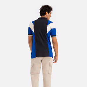 เสื้อโปโลลำลองคอ100% ของผู้ชายเสื้อคอตตอนแขนสั้นมีสไตล์ - Product Image 3