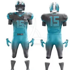 Uniforme de football américain durable en sublimation, respirant, à manches courtes, séchage rapide, tissu extensible doux pour une flexibilité et un ajustement parfaits - Product Image 6