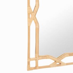 Espejo de Pared Rectangular de Ratán Ecológico, Marco de Mimbre Hecho a Mano, Estilo Boho Natural para Baño, Sala de Estar, Espejo Decorativo - Product Image 4