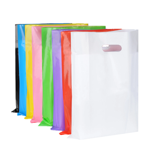 Bolsas con asa troqueladas de PE impresas personalizadas al por mayor de fábrica vietnamita para bolsas de plástico para embalaje de Productos Personales y de supermercado - Product Image 6