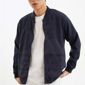 Nueva Chaqueta Bomber de Lona 100% Algodón con Cuello Alto, Personalizada para Otoño, con Logotipo Frontal, Venta al Por Mayor, Tallas Grandes para Hombre, Hecha en Pakistán - Product Image 1