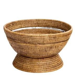 Luxury Basic Rattan Bowl Handmade Woven Bowl for Fruits Snacks Nuts <b>Kitchen</b> Decorative Tabletop Laundry <b>Toys</b> Use From India - Product Image 6