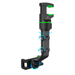 Supporto per cellulare da auto con montaggio a specchietto retrovisore a 360°, clip in plastica ABS, combinazione magnetica per GPS e posizionamento sul cruscotto. - Product Image 5