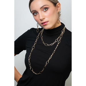 Pendientes de cadena hechos a mano en Italia para mujer, chapados en oro de 18 quilates - Product Image 3