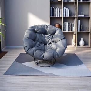 Modern Design <b>Poly</b> <b>Rattan</b> Aluminum Frame Swivel Chair with Cushion Fast Delivery <b>Garden</b> Swing Outdoor <b>Furniture</b> Patio Swings - Product Image 2