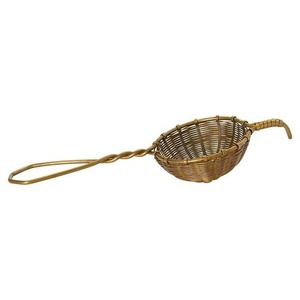 Antiek Goud Messing Metalen Theezeef Met Lange Steel Handgeweven Theefilter Voor Keukengerei Losse Bladthee-Infuser - Product Image 3
