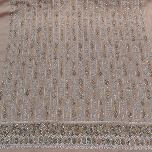 Costume de travail élégant d'hiver fantaisie Shalwar Kameez français intérieur de haute qualité étoile Georgette tissu paillettes lourdes Dupatta haute impression - Product Image 1