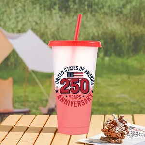 <span class=keywords><strong>Gobelets</strong></span> en plastique personnalisables avec logo, changeant de couleur à l'eau froide, pour le 4 juillet, souvenir du 250e anniversaire américain - Product Image 6
