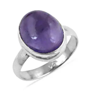 Oval Amethyst Fine <b>Stud</b> <b>Earrings</b> for Women 925 <b>Silver</b> Gemstone Jewelry Ring - Product Image 2