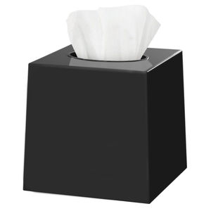 Boîte à mouchoirs en métal carrée noire moderne, distributeur de mouchoirs, boîte de rangement pour mouchoirs de table, pour comptoir de salle de bain, bureau, décoration de la maison, en vente - Product Image 1