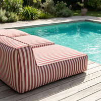 Chaise longue d'extérieur minimaliste DISEN, chaise longue en tissu, chaise longue d'extérieur imperméable, canapé d'extérieur