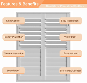 Prêt à l'emploi Installation facile du bricolage Volet en pvc Obturateur de <span class=keywords><strong>baie</strong></span> vitrée Lamelle en bois véritable Persienne en bois Volet de plantation Volet en aluminium - Product Image 3