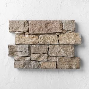 Revestimiento de pared de <span class=keywords><strong>repisa</strong></span> de piedra Natural Beige rústico tradicional paneles de esquina antiácido DE CARA dividida Natural <span class=keywords><strong>para</strong></span> Exterior e Interior - Product Image 3