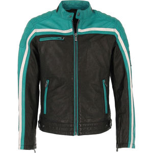 Manteau en cuir véritable pour femmes avec fermeture éclair sur le devant Veste Racer en cuir respirant pour femmes Streetwear Look Varsity Jacket - Product Image 6