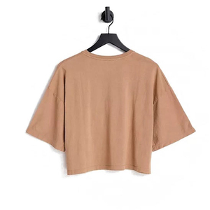 Hauts courts personnalisés de haute qualité t-shirt personnalisé O cou coton Slim Fit femmes O cou t-shirts - Product Image 2