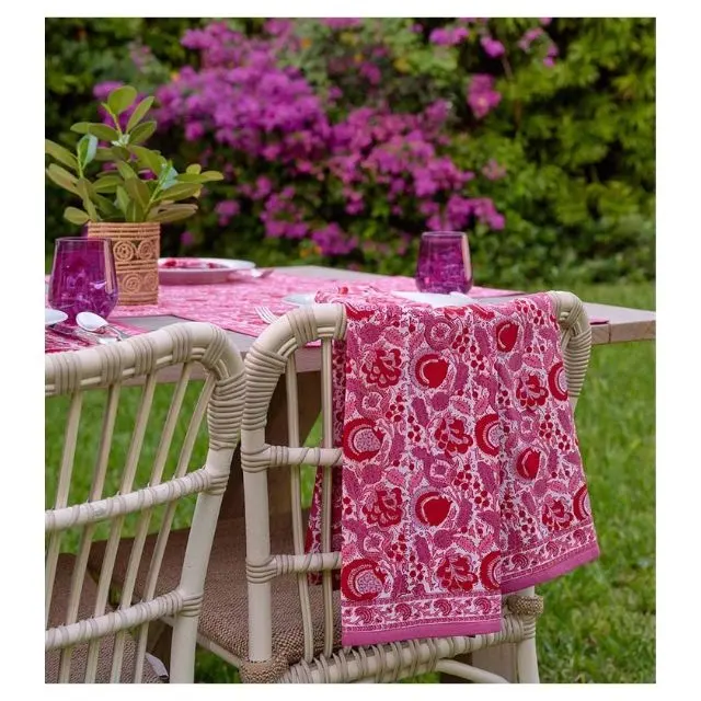 Premium Sublimated Knitted Cotton Thickened Absorbent Soft Kitchen Cleaning Cloth Pink Colourful Table Tea Towels Accessories