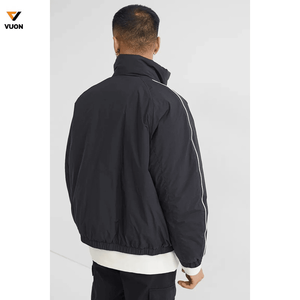 Chaqueta cortavientos con cremallera completa deportiva informal para hombre al por mayor OEM logotipo personalizado ligero senderismo al aire libre cuello levantado Formal largo - Product Image 6