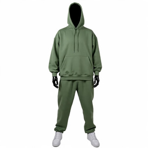 2025 Design Custom Brand Logo Tracksuit <b>Sets</b> 2 Piece Luxury Wear 100% Cotton Fleece Heavyweight Hoodies & Sweatsuits - Product Image 2