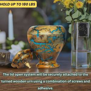 Handmade Fractal Burning Urn Ashes Beautiful Cremation <b>Memorial</b> Human Ashes <b>Pet</b> <b>Box</b> <b>for</b> Your Loved One - Product Image 6