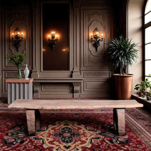 Base de Cama Naga de Madera Maciza Tallada a Mano, Diseño Rústico, Cama Doble, Queen o King Size, para Dormitorio, Muebles Suaves para el Hogar - Product Image 1