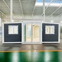 Maison conteneur en acier de luxe personnalisée de 20 pieds, extensible, 2 chambres, préfabriquée, pour bureau ou bâtiment