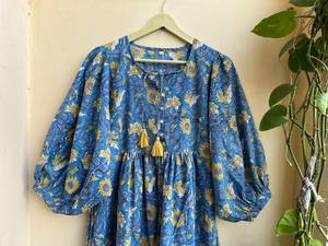 Vestido largo bohemio de talla grande para mujer, estilo informal de algodón 100% con borlas bordadas, vestido bohemio de verano - Product Image 4