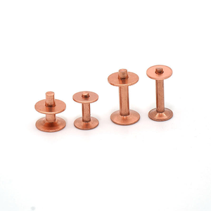 Rivets en cuivre à double tête, classe 4.8 et 6.8, finition brillante, norme ISO, pour la fabrication de sacs et l'artisanat du cuir - Product Image 1