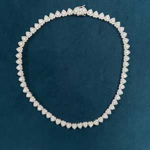 Collier en forme de cœur serti de diamants, chaîne en argent sterling 925, moissanite VVS, chaîne statement hip hop pour hommes et femmes - Product Image 3