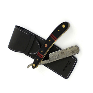 Navaja de afeitar plegable de acero inoxidable con logotipo personalizado, cuchilla recta para barbero, fabricada por Pissco Pakistán - Product Image 5