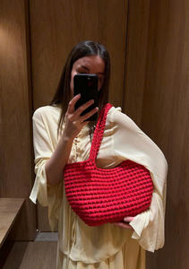 Nuevo Diseño 2026, Bolso de Mano de Ganchillo Hecho a Mano, Bolso de Compras de Algodón, Colores Variados, con Logotipo Personalizado - Product Image 2