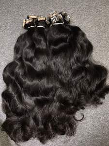 Extensiones de cabello Remy vietnamita de la mejor calidad 100% máquina de cabello humano Natural doble trama ondulado Natural para mujeres negras - Product Image 2