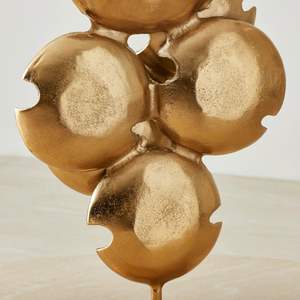 Nénuphars contemporains en aluminium moulé Pièce maîtresse en métal décorative artistique pour table, maison ou bureau par WB INC INDIA - Product Image 5