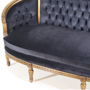 Meuble canapé en bois d'acajou no 5507 pour s'asseoir dans le salon et la salle familiale équipé de mousse souple - Product Image 1