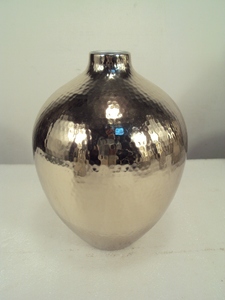 Modern Silver Sculptural <b>Table</b> Aluminum Vase for Decorative - Product Image 6